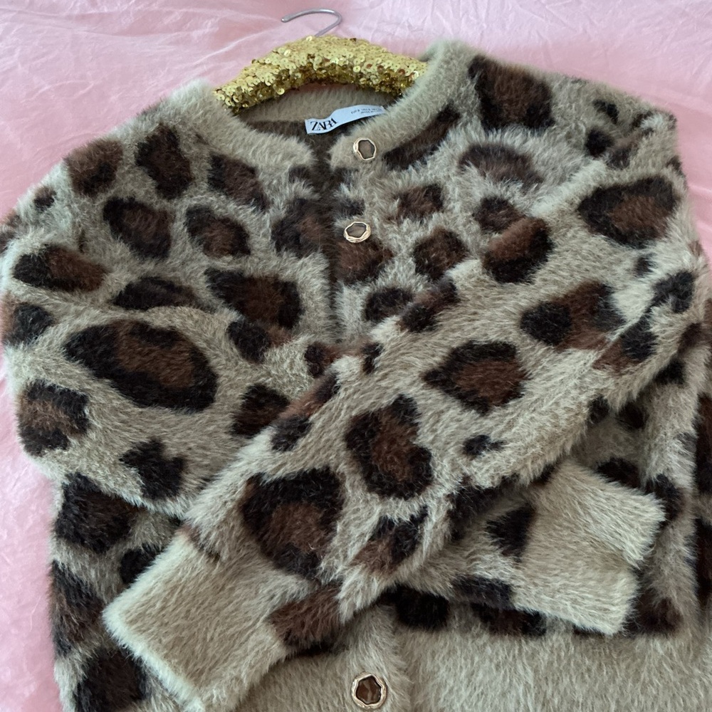 Leopard ZARA  Print Button-Up Cardigan S - Picture 3 of 8